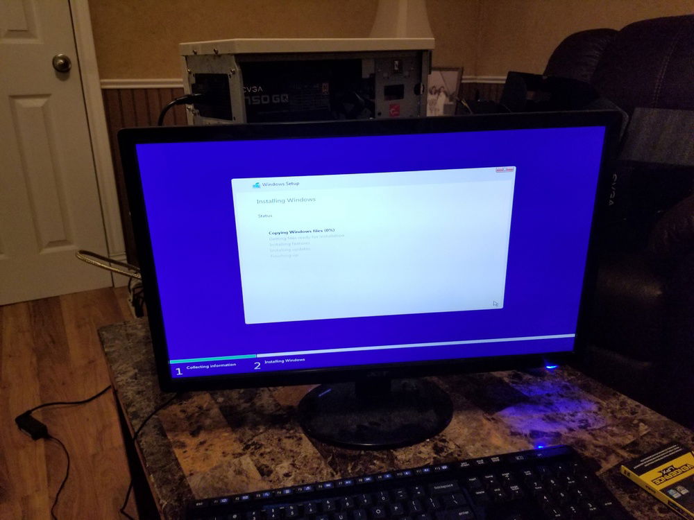 Installing Windows 10, so satisfying to finally get to this point.