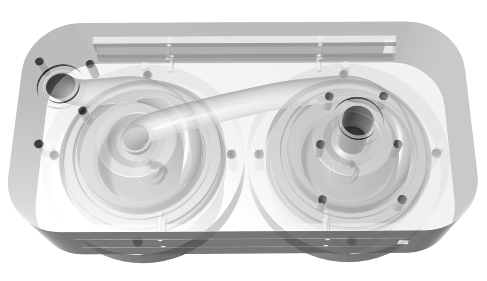 Punp cover design, to be 3d printed.