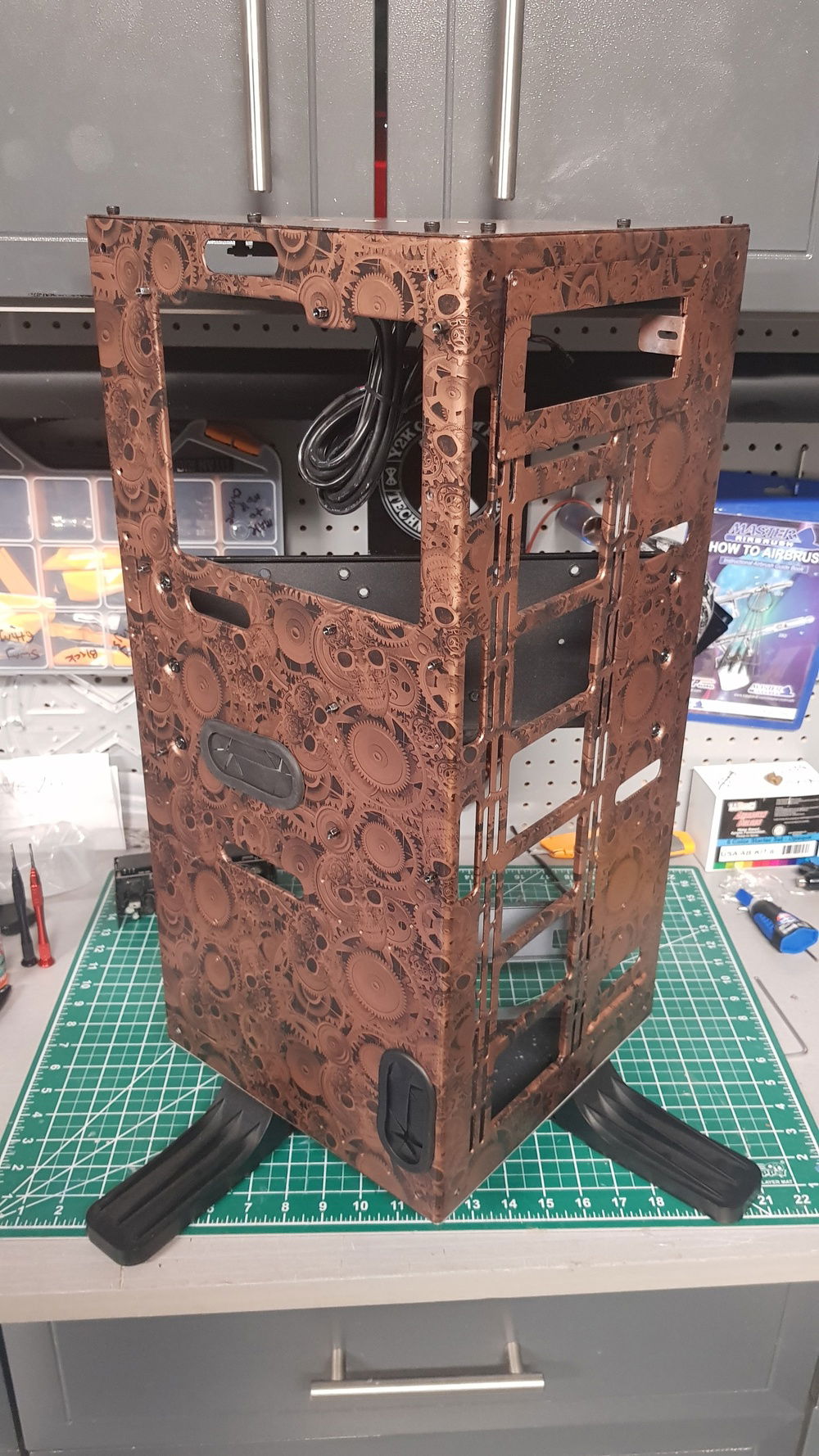 Angle 2. Assembled (minus backplate) and installed stand-off's