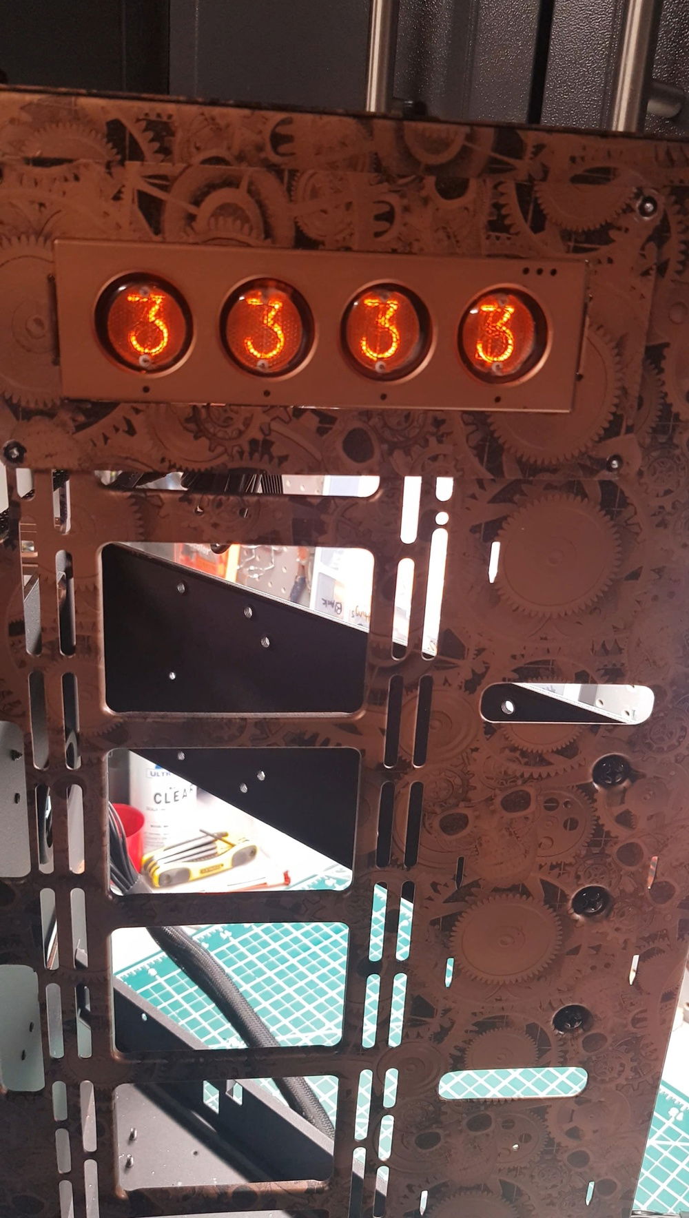 Authentic nixie tube fan controller test