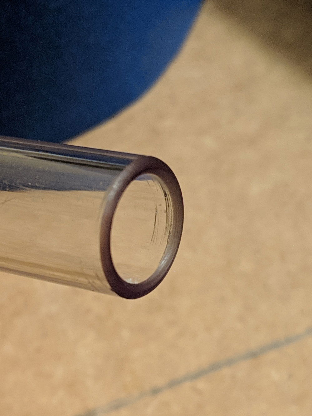 Used the Primochill rigid finishing bit (RFB) to deburr and finely adjust the length of the tubing. Another essential tool.