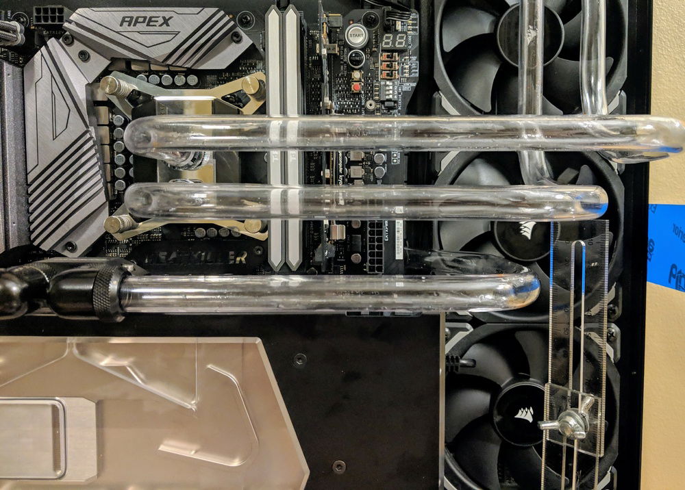 Used the rulers to maintain the level of the tubes.