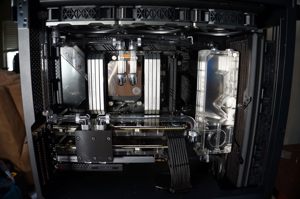 A picture of the completed loop before getting it filled and lit up.