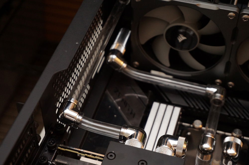 A few interesting bends to keep everything parallel across the face of the motherboard.