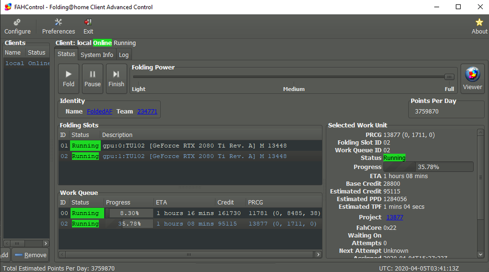 What do you do with at all that raw power? you fold@home. Yes, thats what you do.