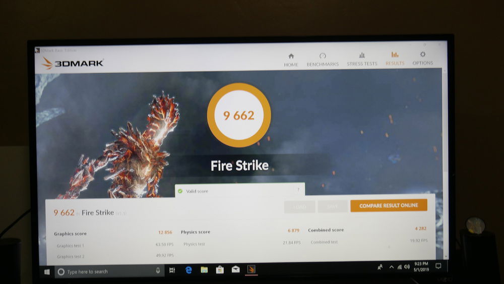 All stock settings (3.5GHz for CPU and 1270MHz for GPU)