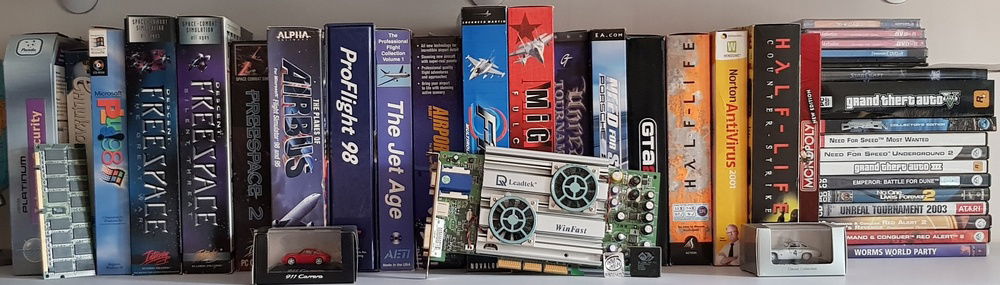The nostalgia shelf, the days when Norton software was actually a thing and I was heavily into flight sims :D