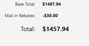 The cost, need I say more?