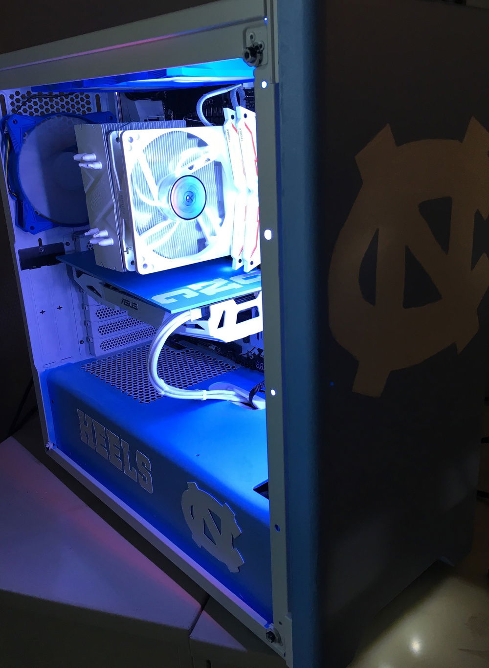 Night shot with white RGB lighting