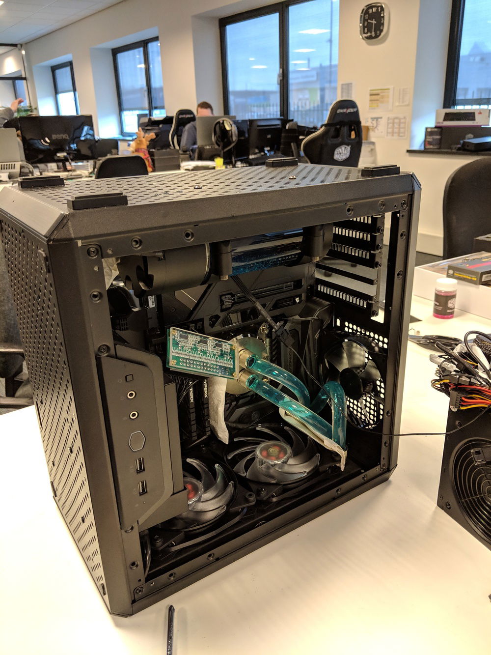 That is why you always need a properly placed fill port :D 
uhh removing all the bubbles was tuff!