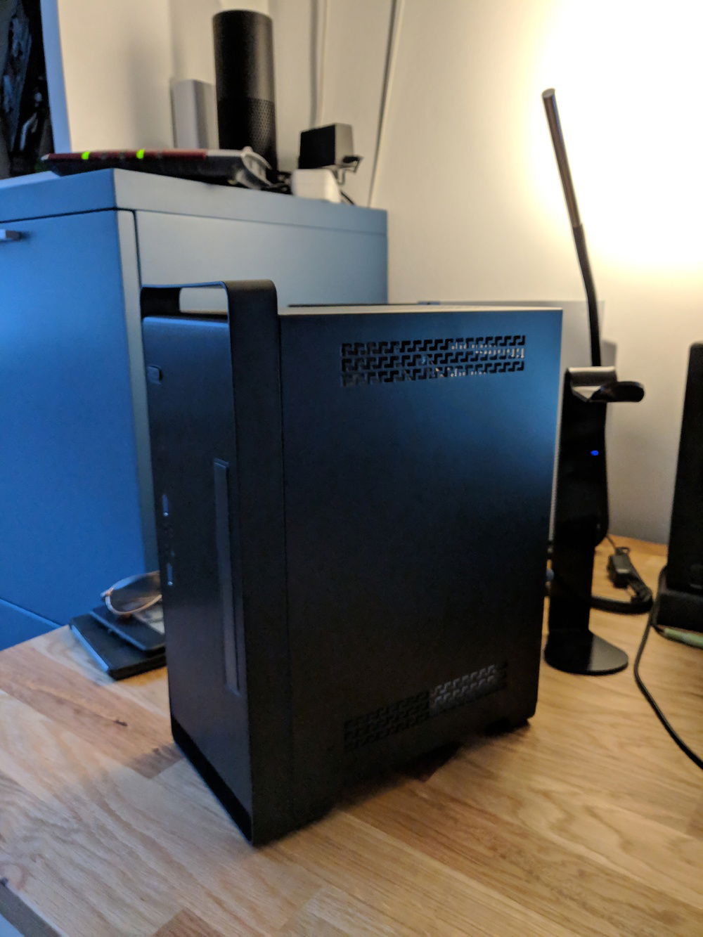 Unmodified case, later window cut out of the side panel