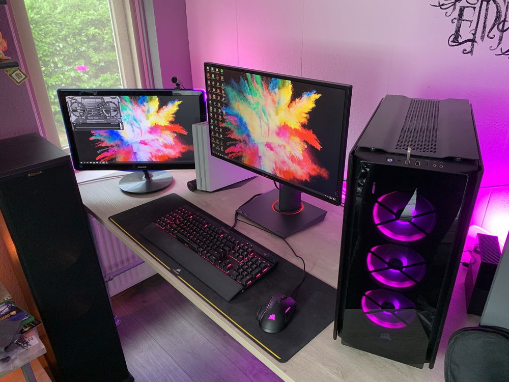 Setup with fancy light setting