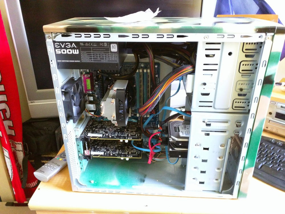 Behold the worlds most pathetic dual GPU set up! What was I thinking?