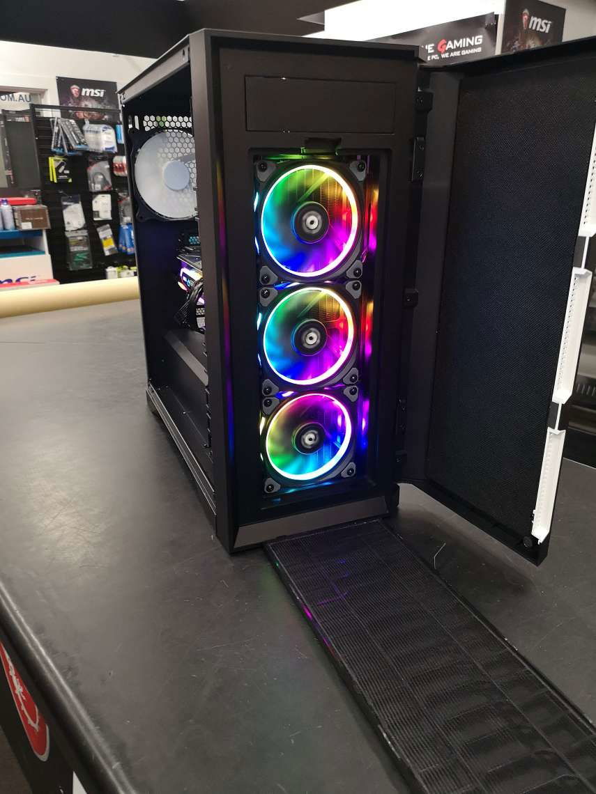 Front Panel opened with filter off. Triple RGB Glory