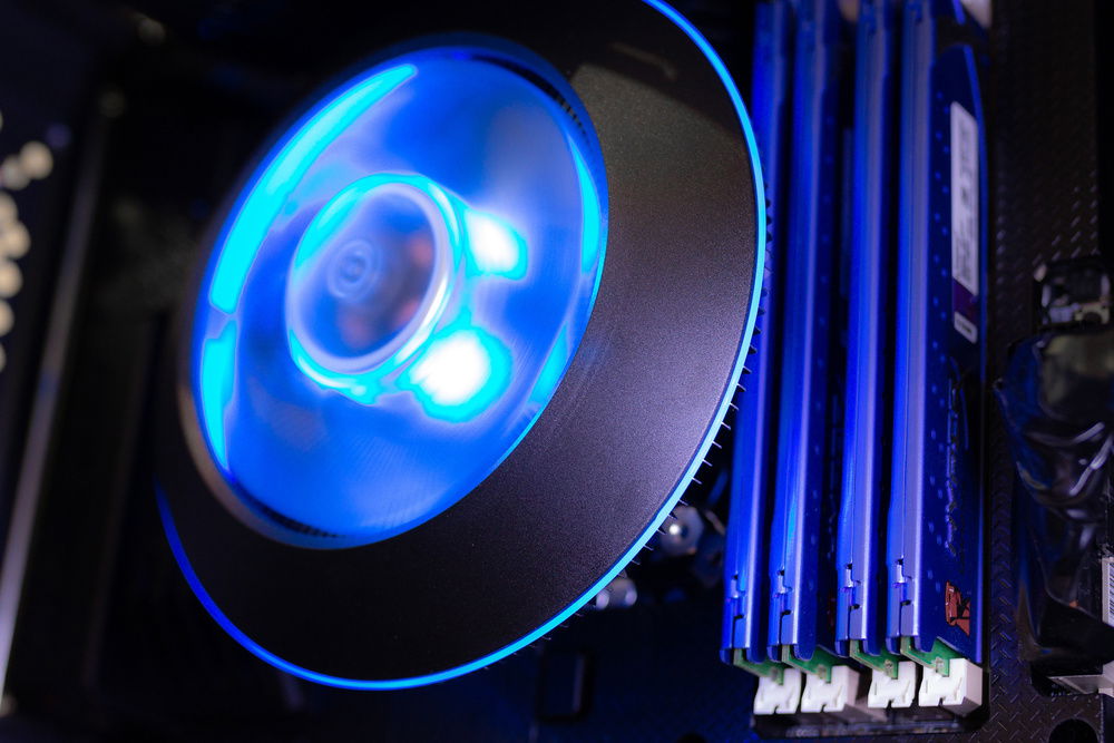 I needed an air cooler that would fit the theme. It's not a great cooler, but it gets the job done.