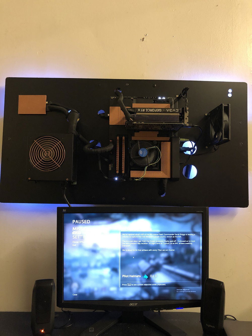 Final product painted and have all the cable covers on. Looks good with two backlit LEDs.