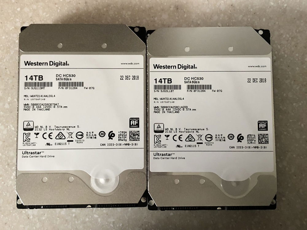 14TB Western Digital Ultrastar drives.