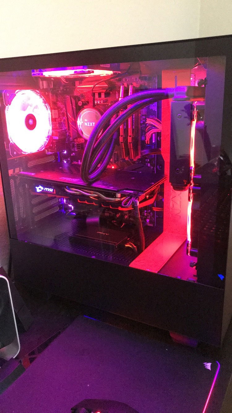 Close up view of the inside