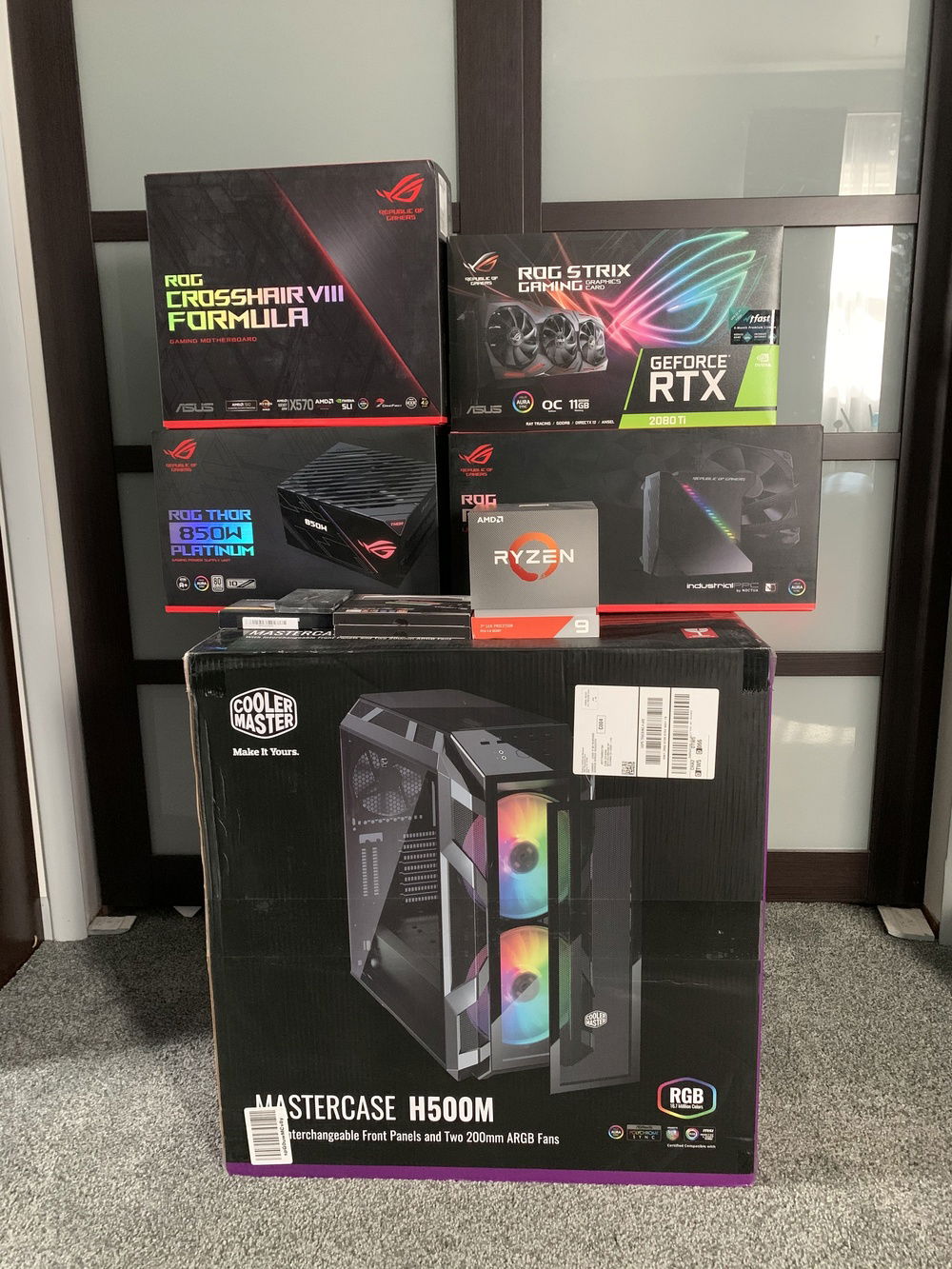 All the parts in their boxed glory