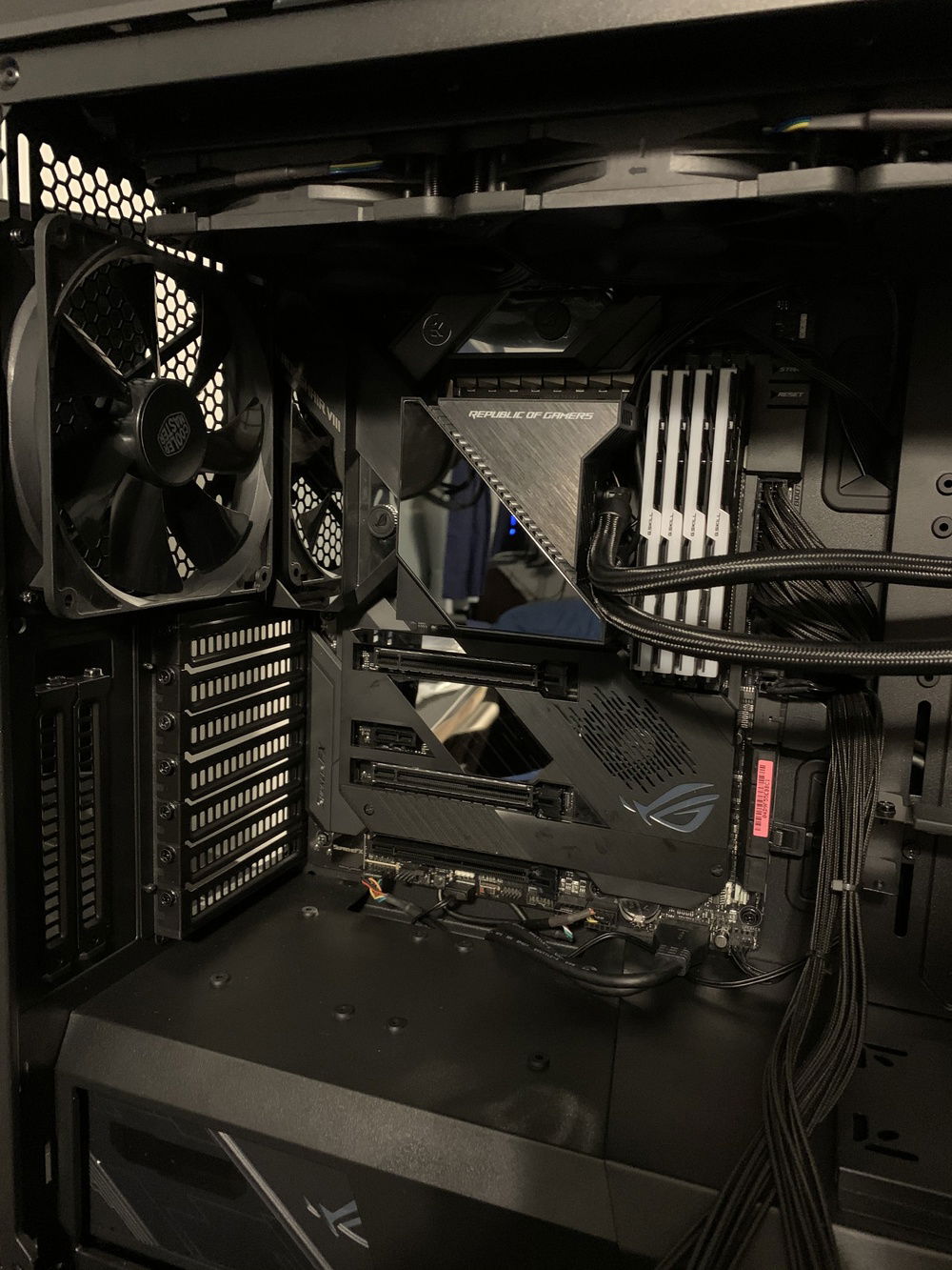 Cooler and cabling installed