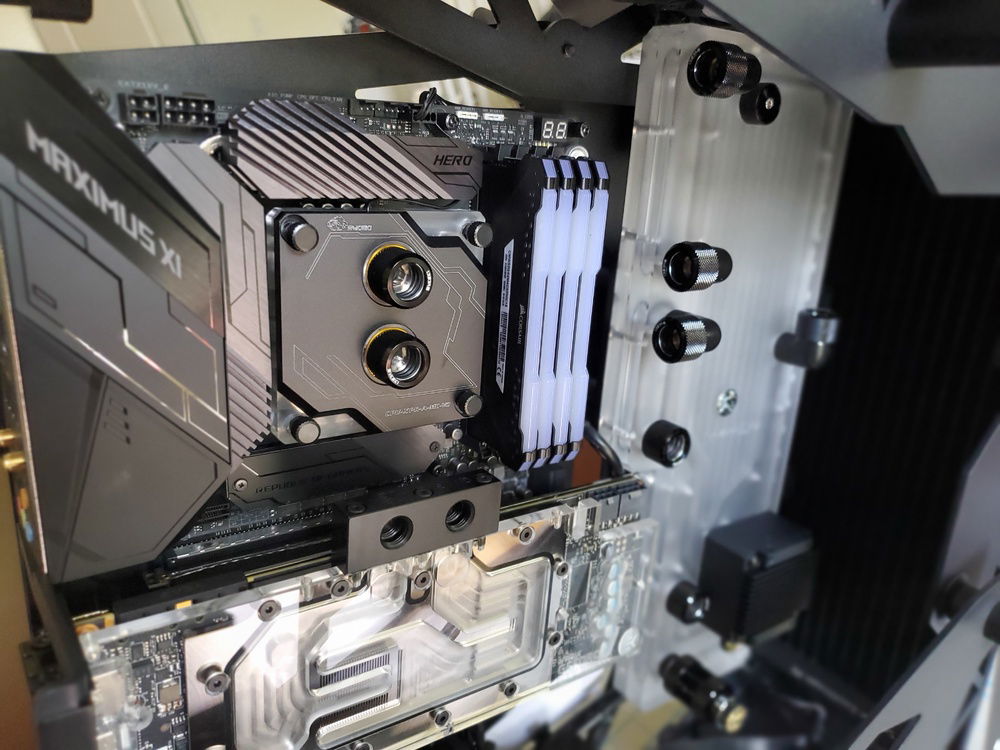 Interior after Bykski parts installed.