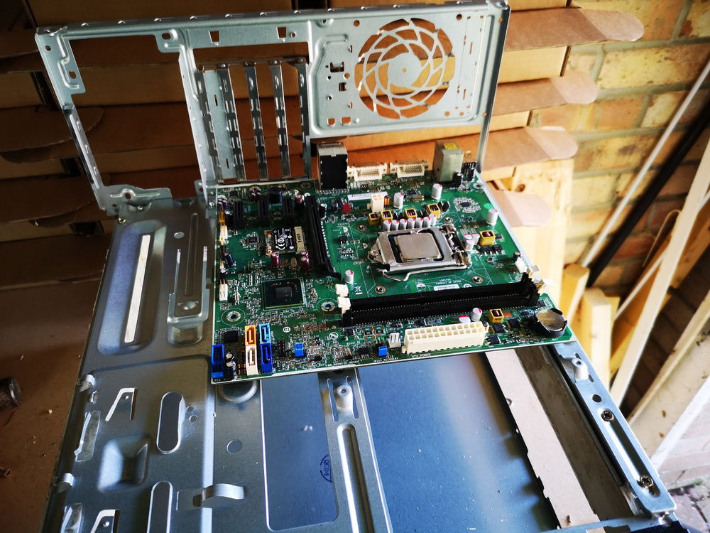 I used a motherboard to ensure the holes lined up.