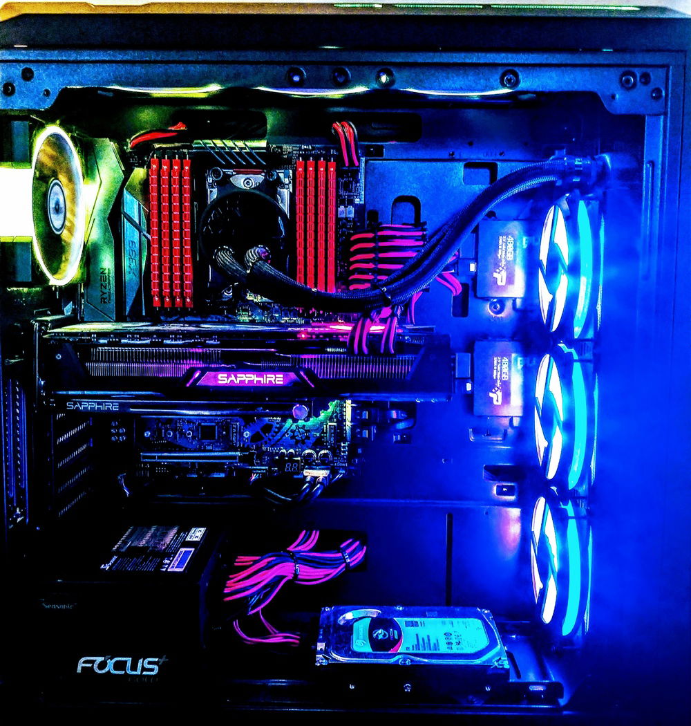 Moved the fractal static pressure fans to the front of the Rad and added 3 more fans(RGB).