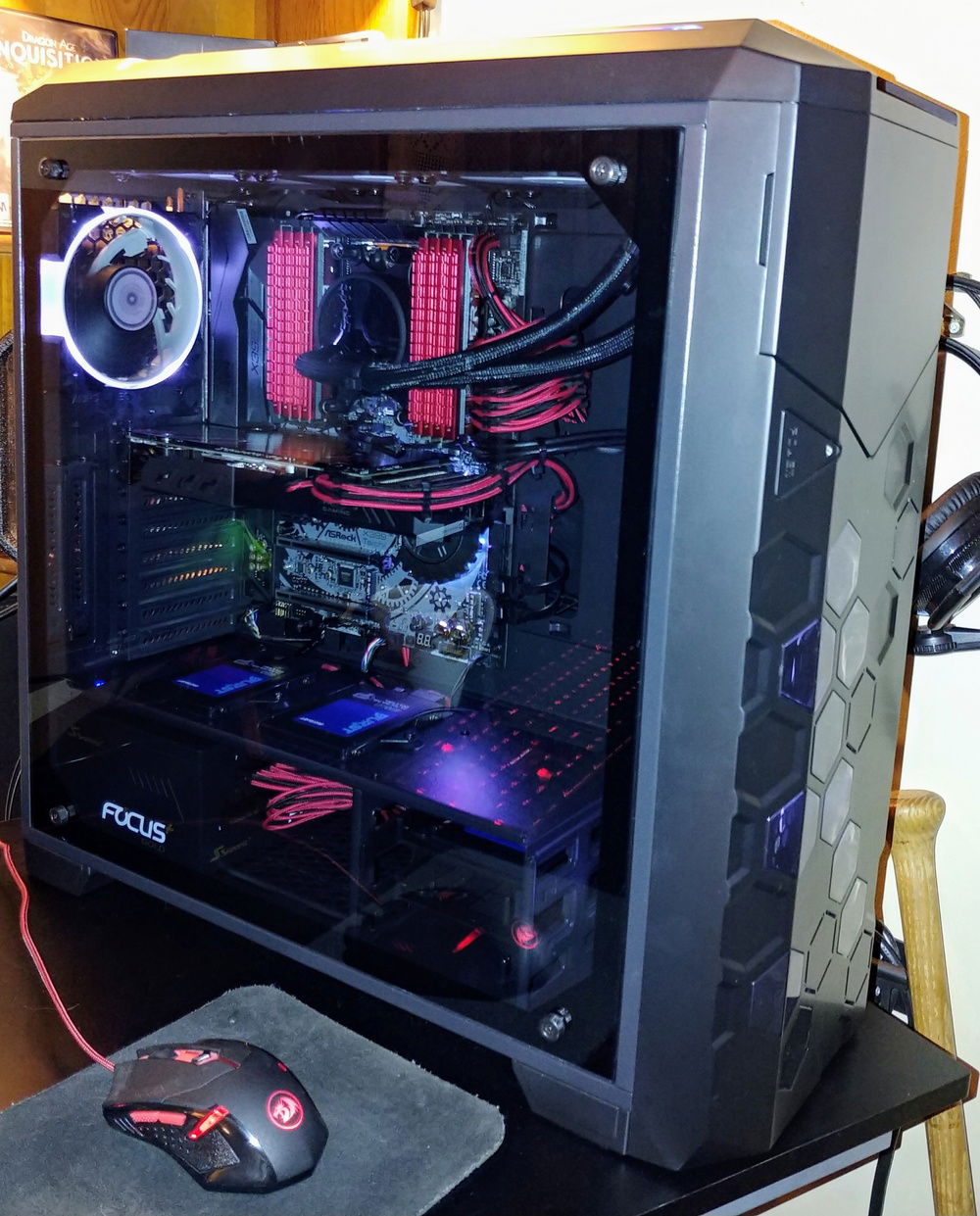 Angle shot before switching my fans to a solid red color.