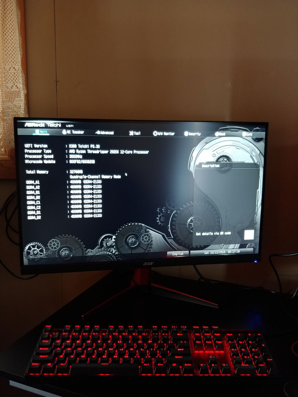 She booted up immediately with no issues.