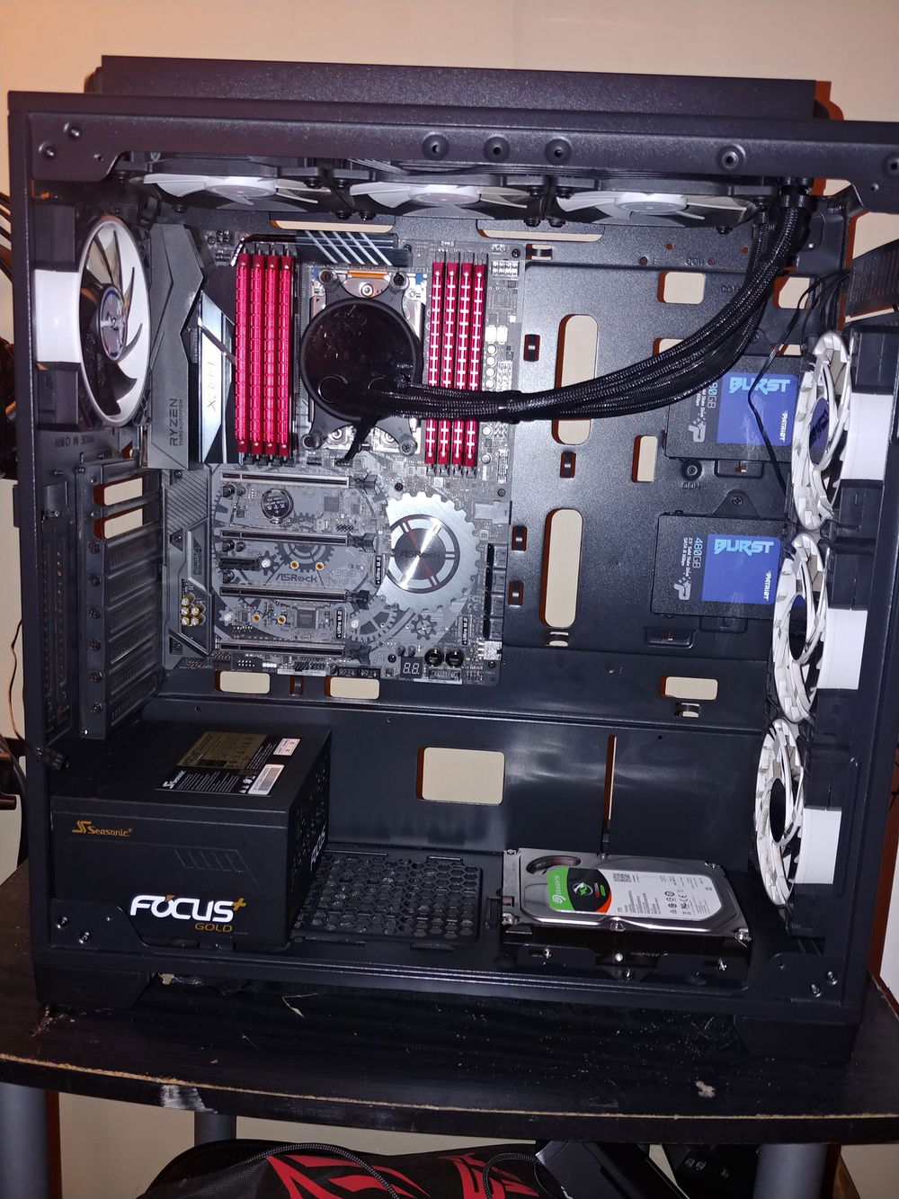 Cleaned and relocated SSD's and SSHD.