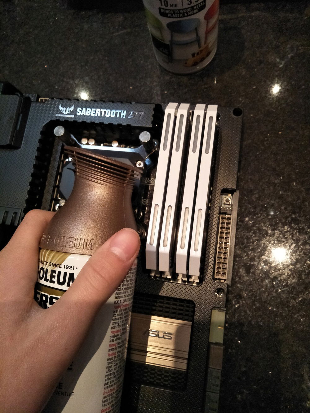 Gonna hit the heat-spreaders with a coat of this copper paint. Should look mint.