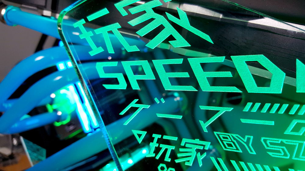 This was a custom sideblade that was laser cut and etched