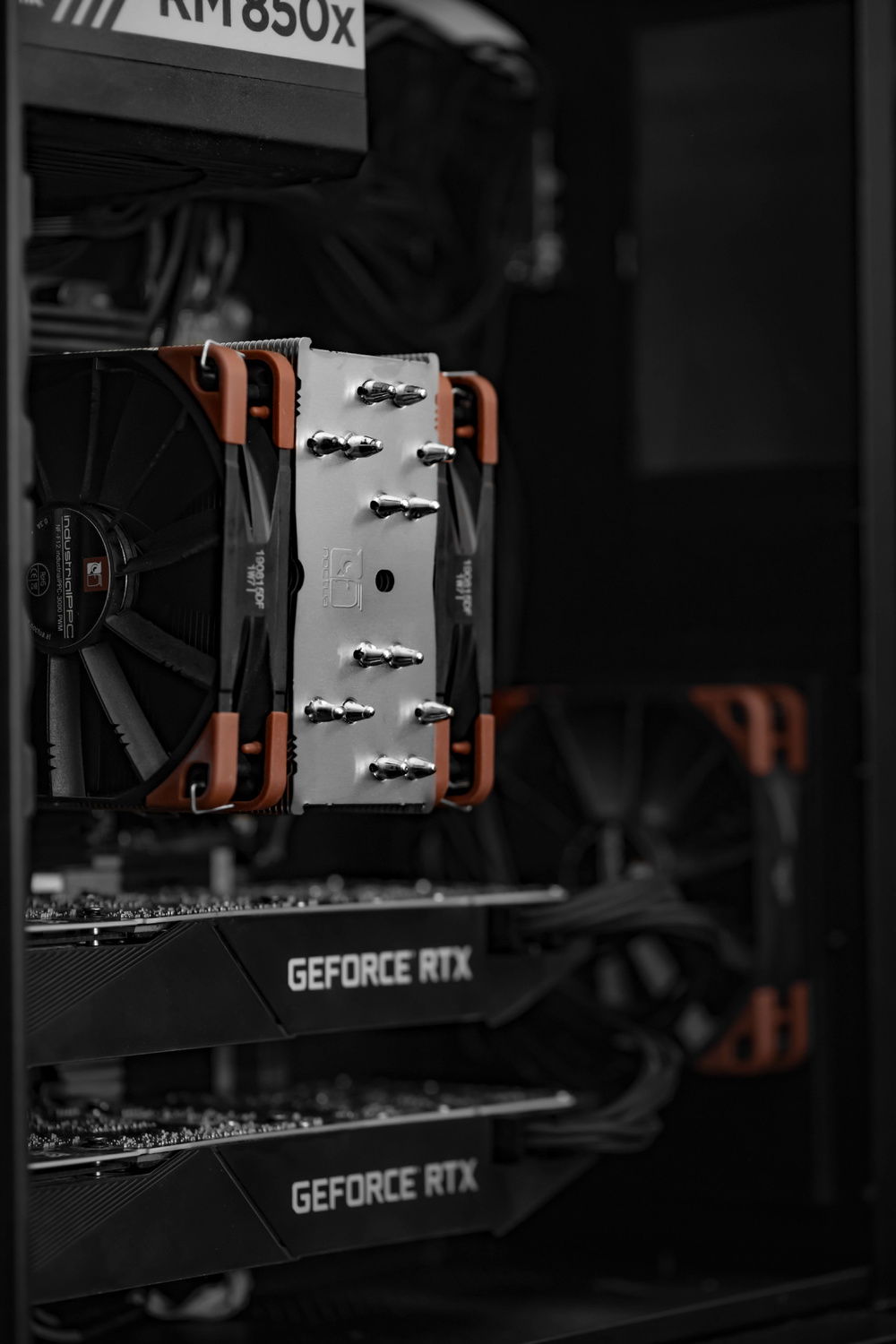 Swapped in some Noctua Industrial fans in case the 3950X ever got too hungry.