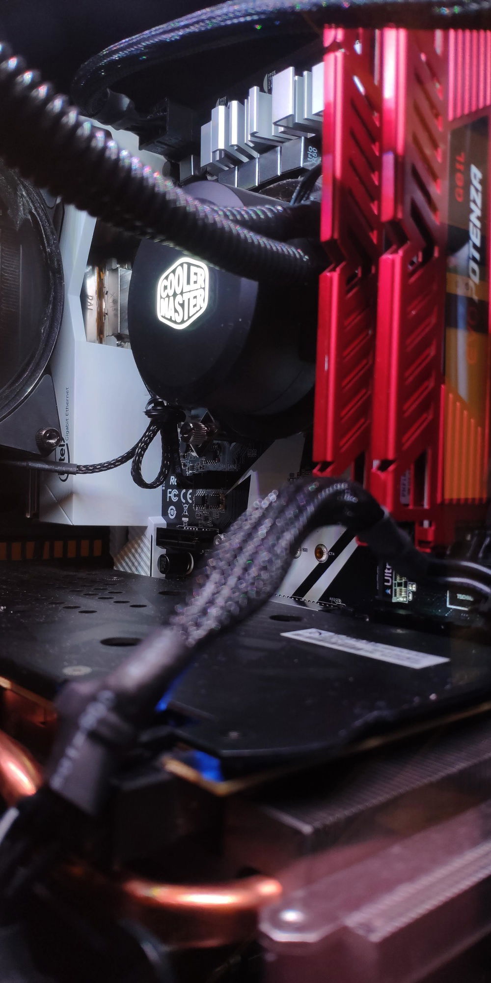 This shows the cooler and RAM.