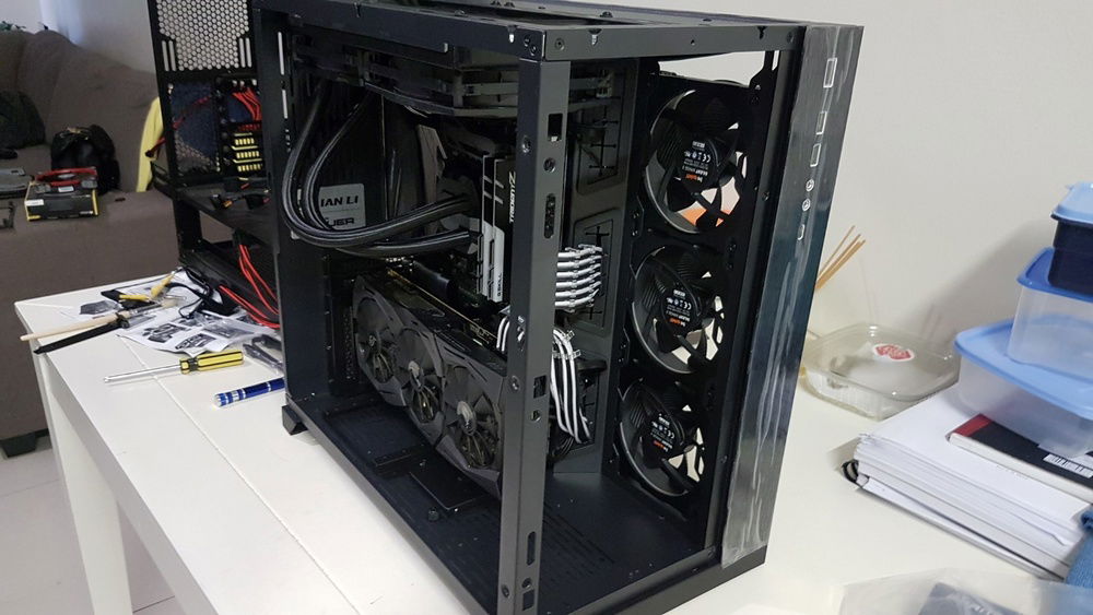 Initial setup #2, this is basically the angle you would look at it on my desk.
