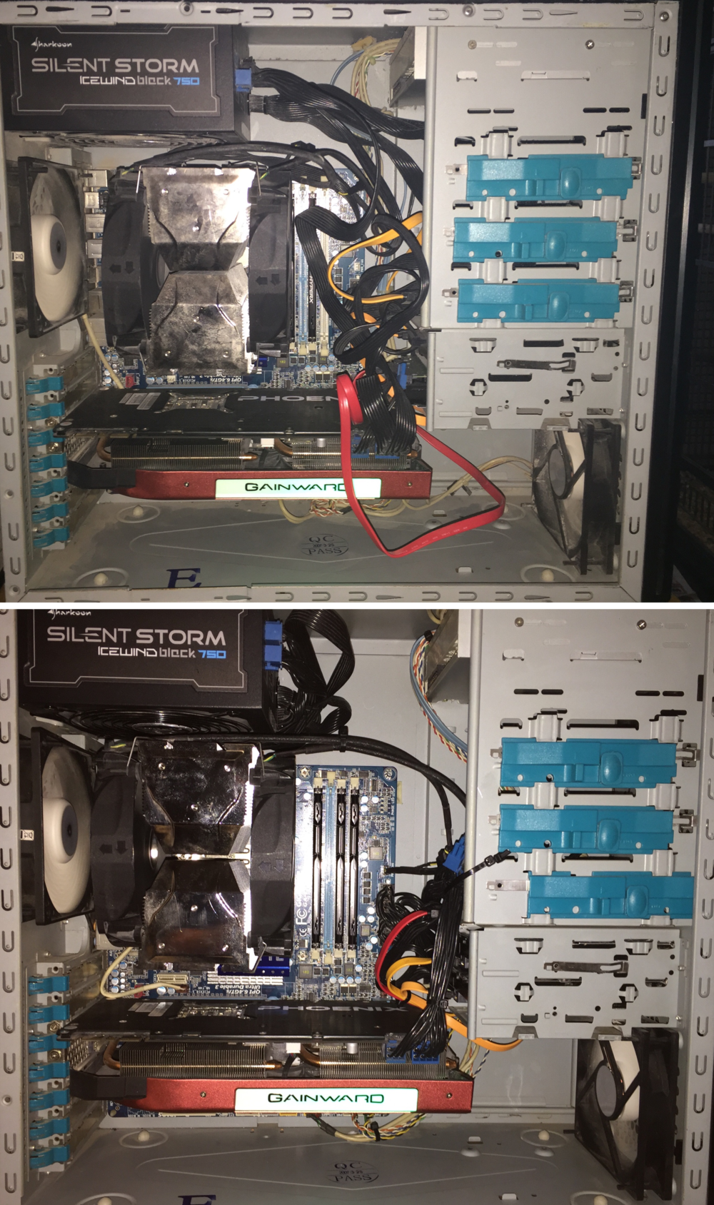 Before Cablemanagement and after ( at least whats possible with this case )