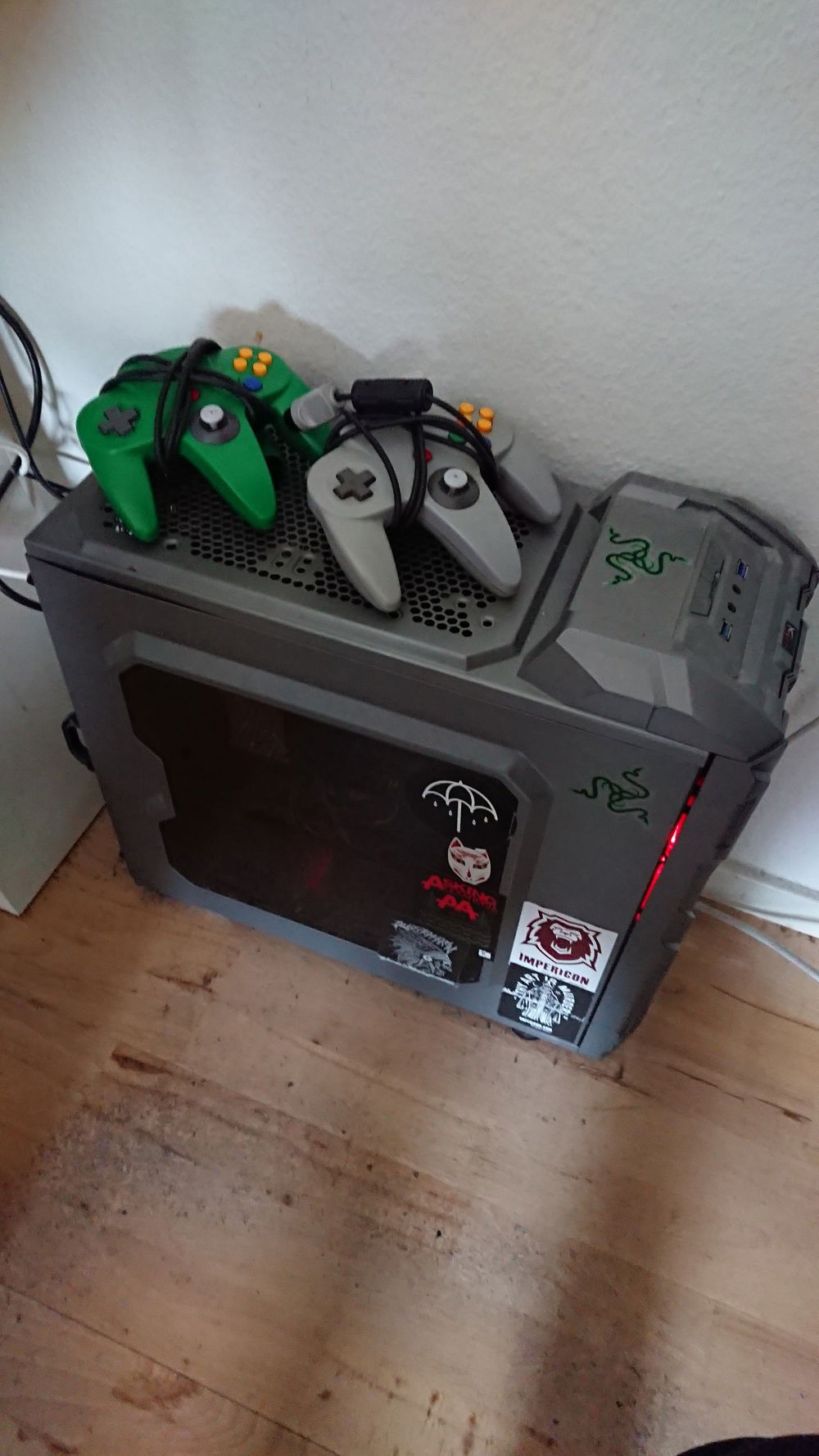 Case with N64 controllers (case is pretty busted and will buy a new one next month)