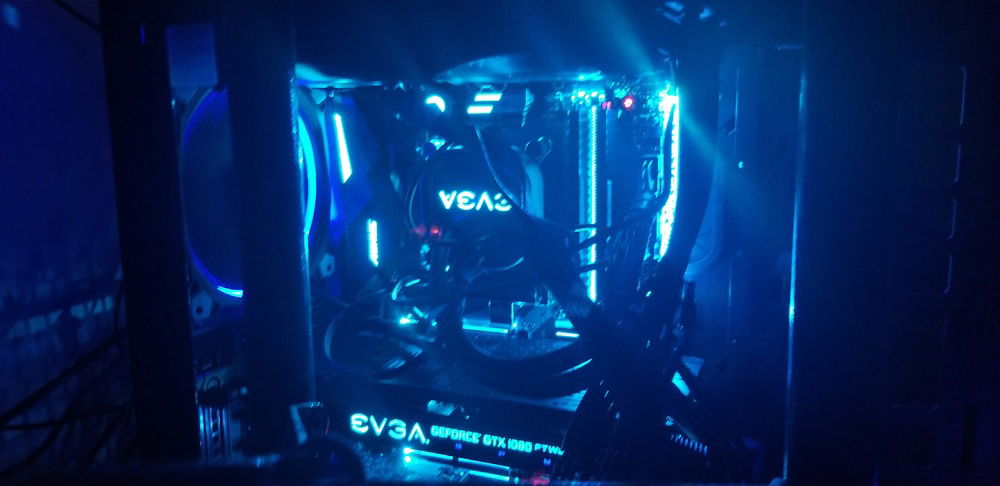 Terrible cable management, but at least I don't need to turn on a desk lamp anymore.