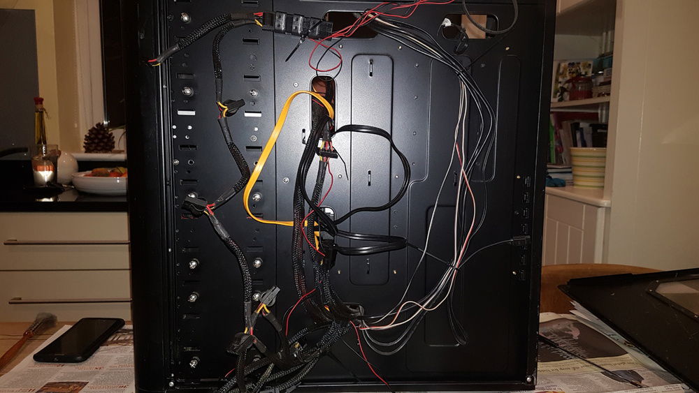 Yep cable management in a Antec 1200 is a pain in the backside!