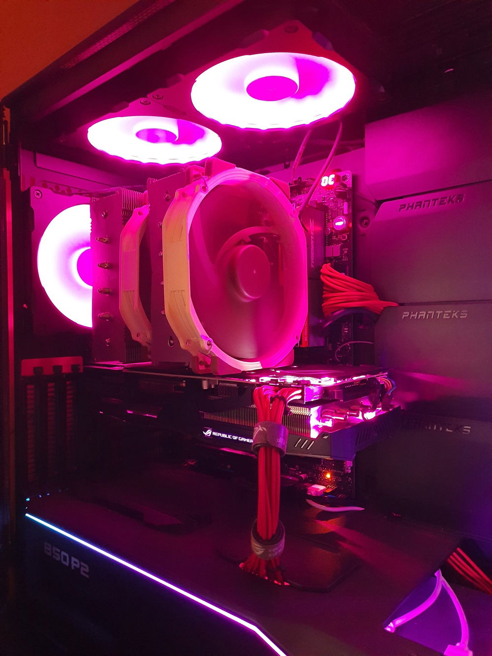 standart phanteks case fans with halos lux