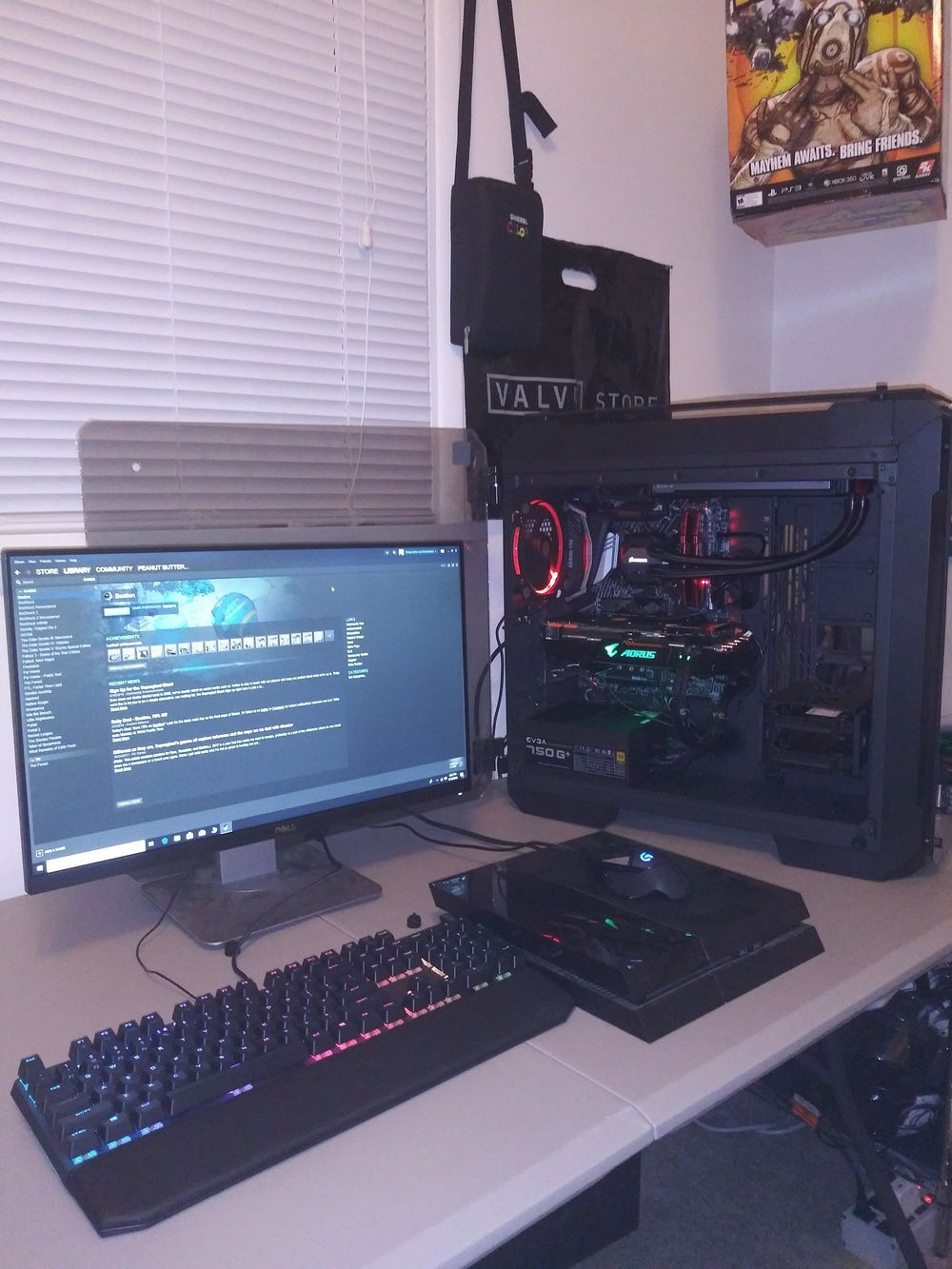 makeshift battlestation, it works!
