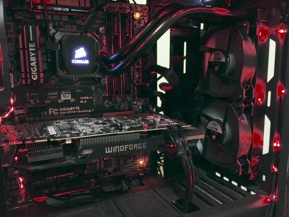 Water cooler installed