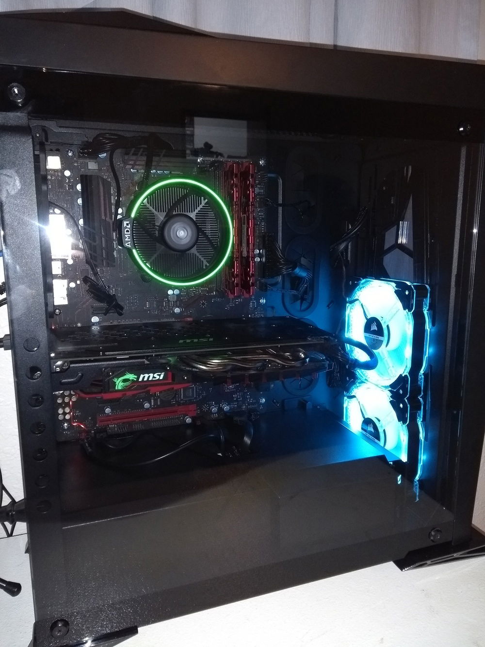 Inside view at the cable management