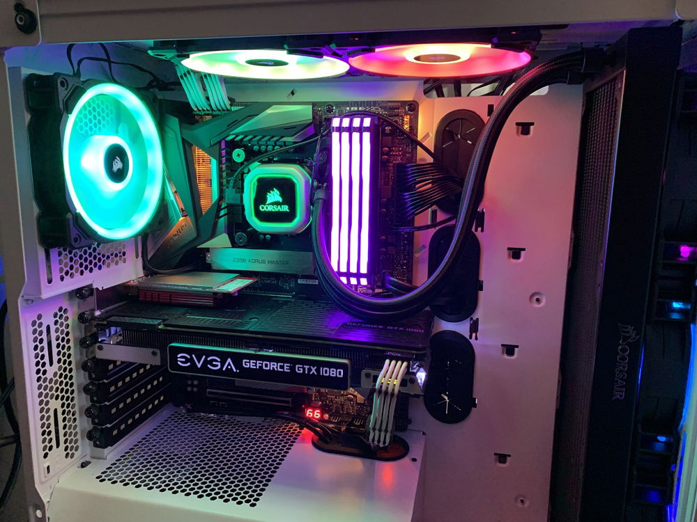 A little more cable management completed, not done yet