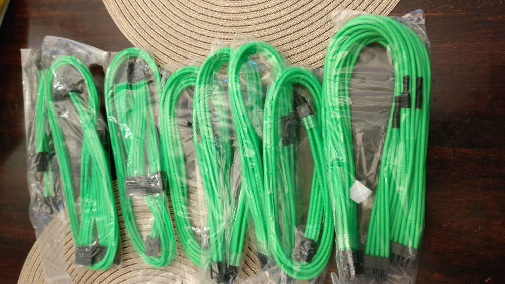 Cablemod custom PRO modmesh cables! Just fantastic. Love them :) Waiting to get my UV strip to see how they'll glow under that.