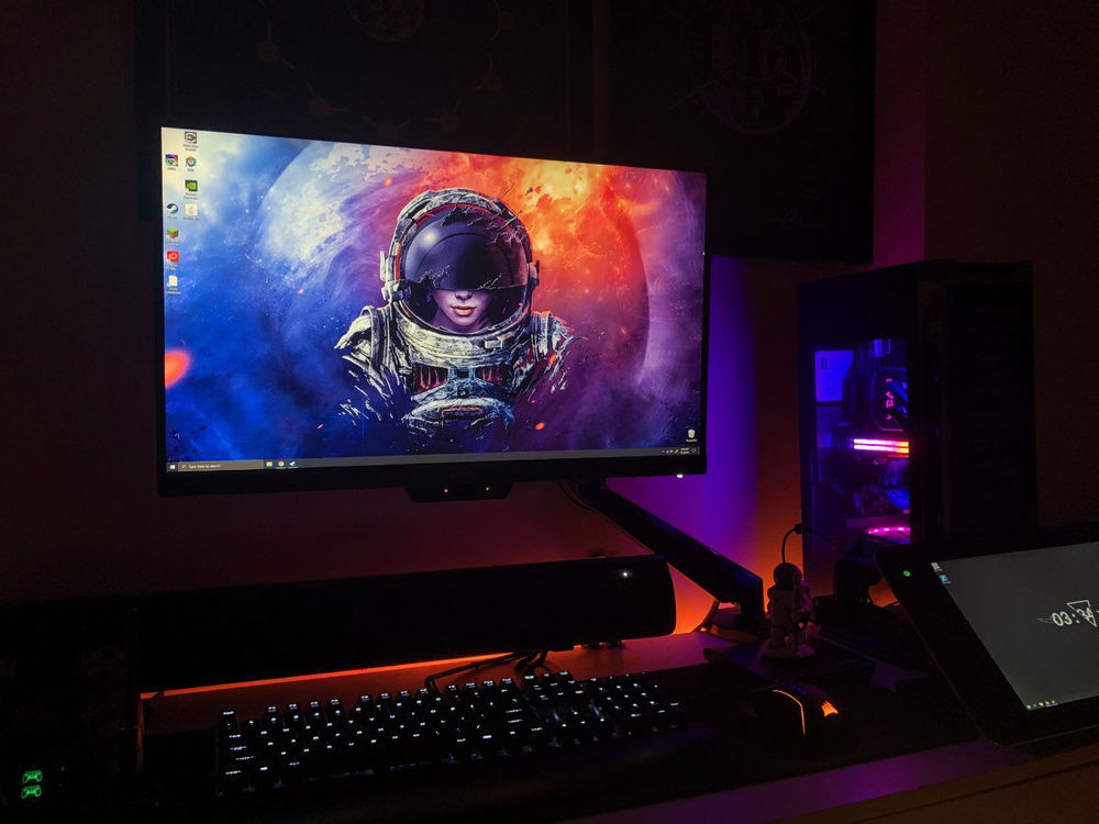 Current full setup, including drawing tablet/secondary monitor (Huion Kamvas Pro 13)