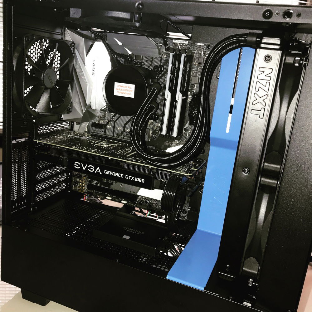 Putting the 1060 in was just a snap and a click. Wish I had something bigger but it will do for now. I believe everything else is future proof for a bit.