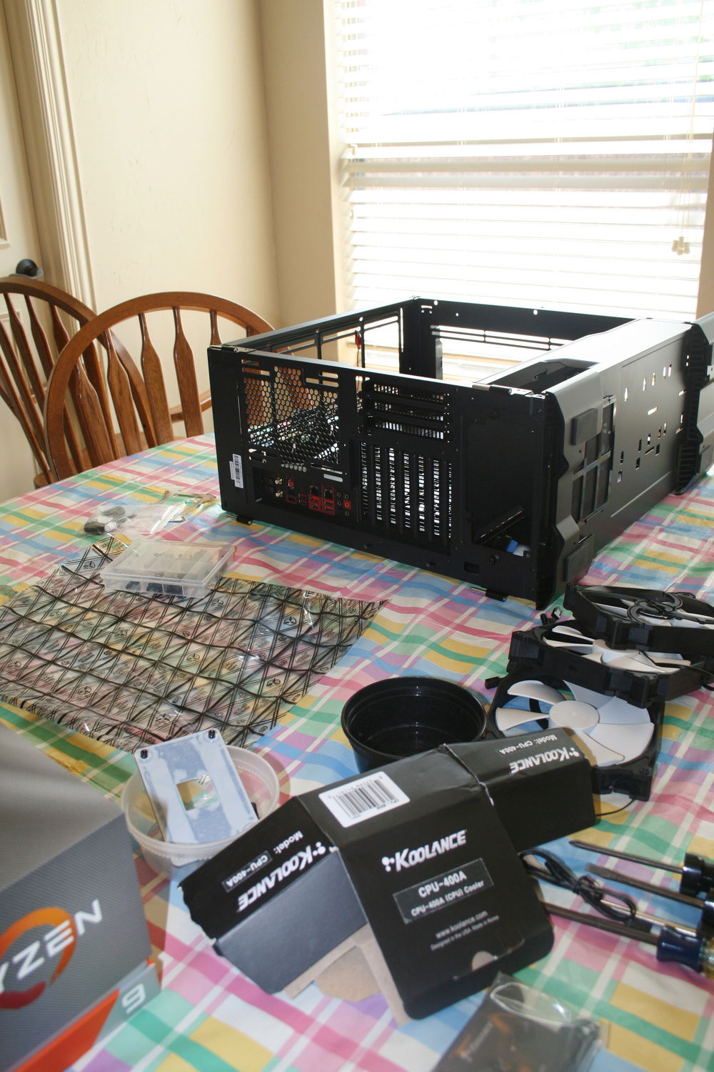 Build station (AKA kitchen table)