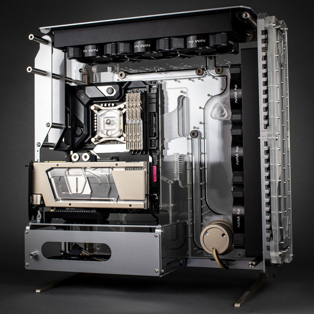 All parts in the case before it gets crowded with fittings and tubing.