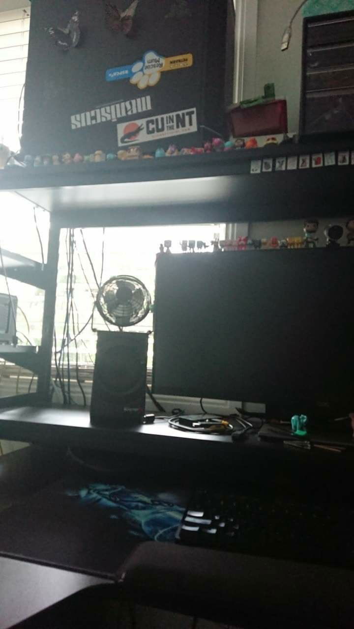 The old PC before the upgrade. Terrible photo, I know, only one I could find.